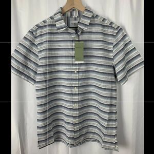 Men’s Target Goodfellow & Co Striped Linen Blend Button Up Shirt M NWT